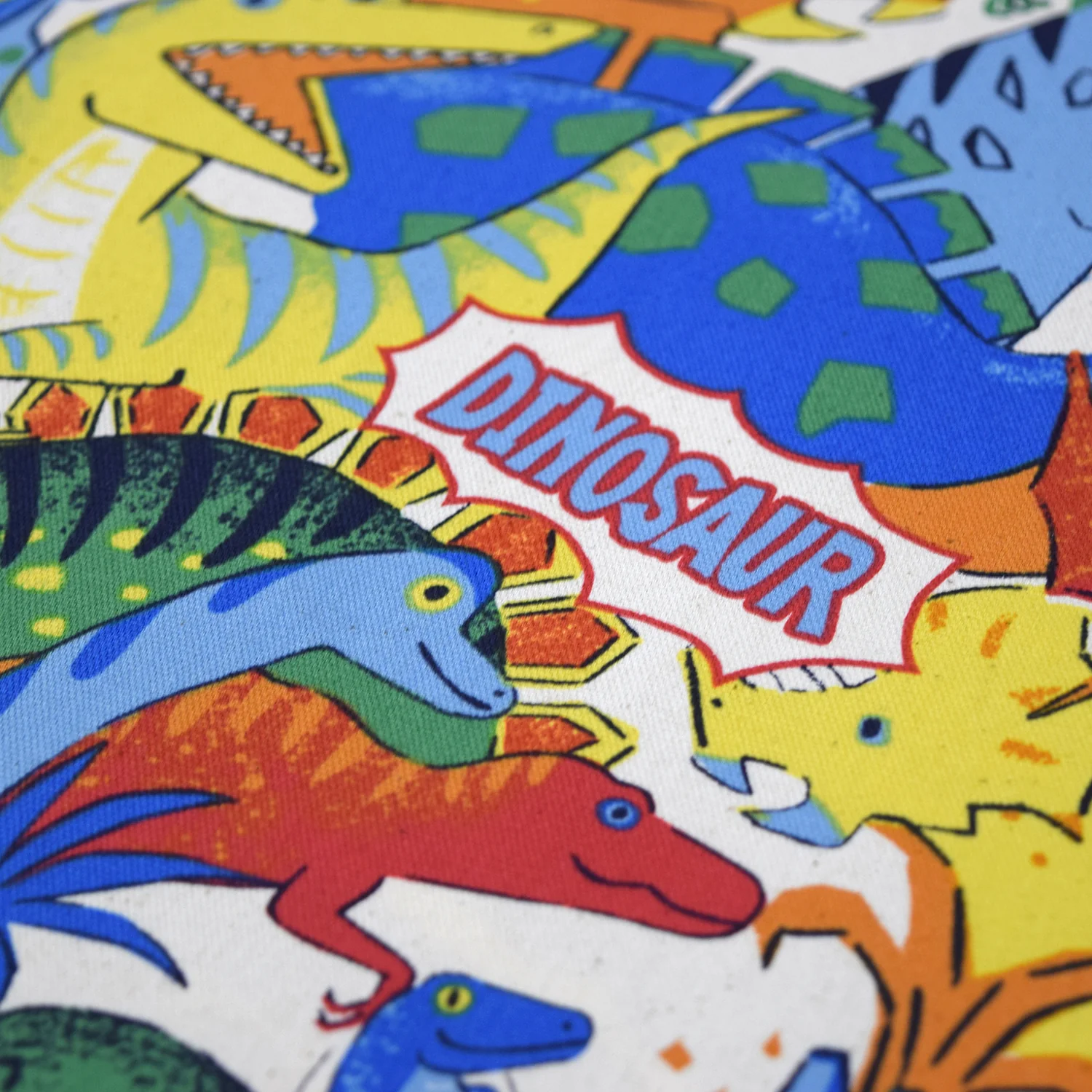 Powerful Animal Dinos Cotton Oxford - White YGA-89000-2 - Image 2