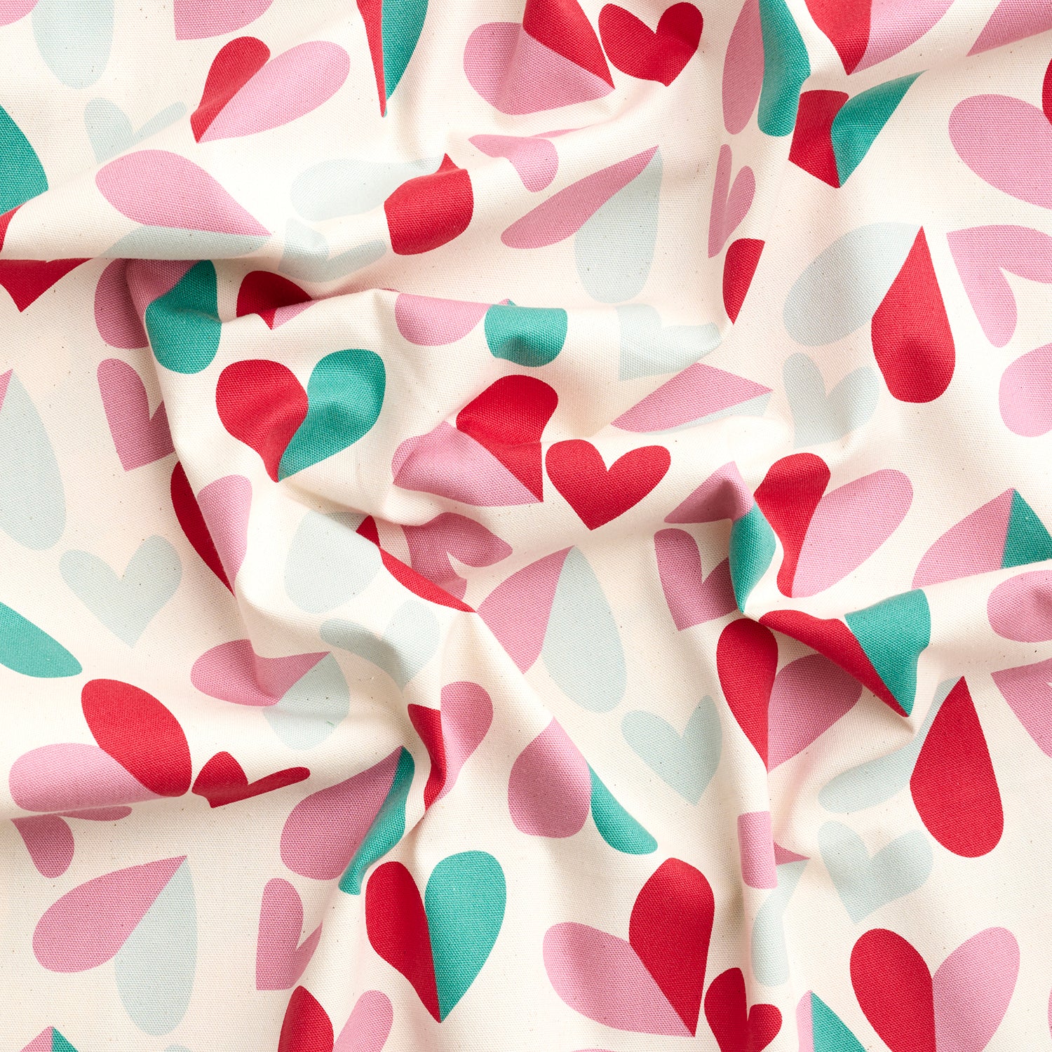 Retro Charm Heart Cotton Oxford - White YKA-36010-3 - Image 2