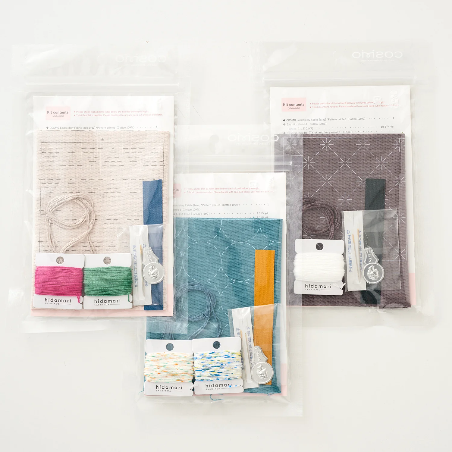 Sashiko Coaster Kit - Blue [English Instructions] - Image 3
