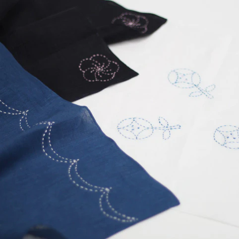 Sashiko Linen Handkerchief Kit