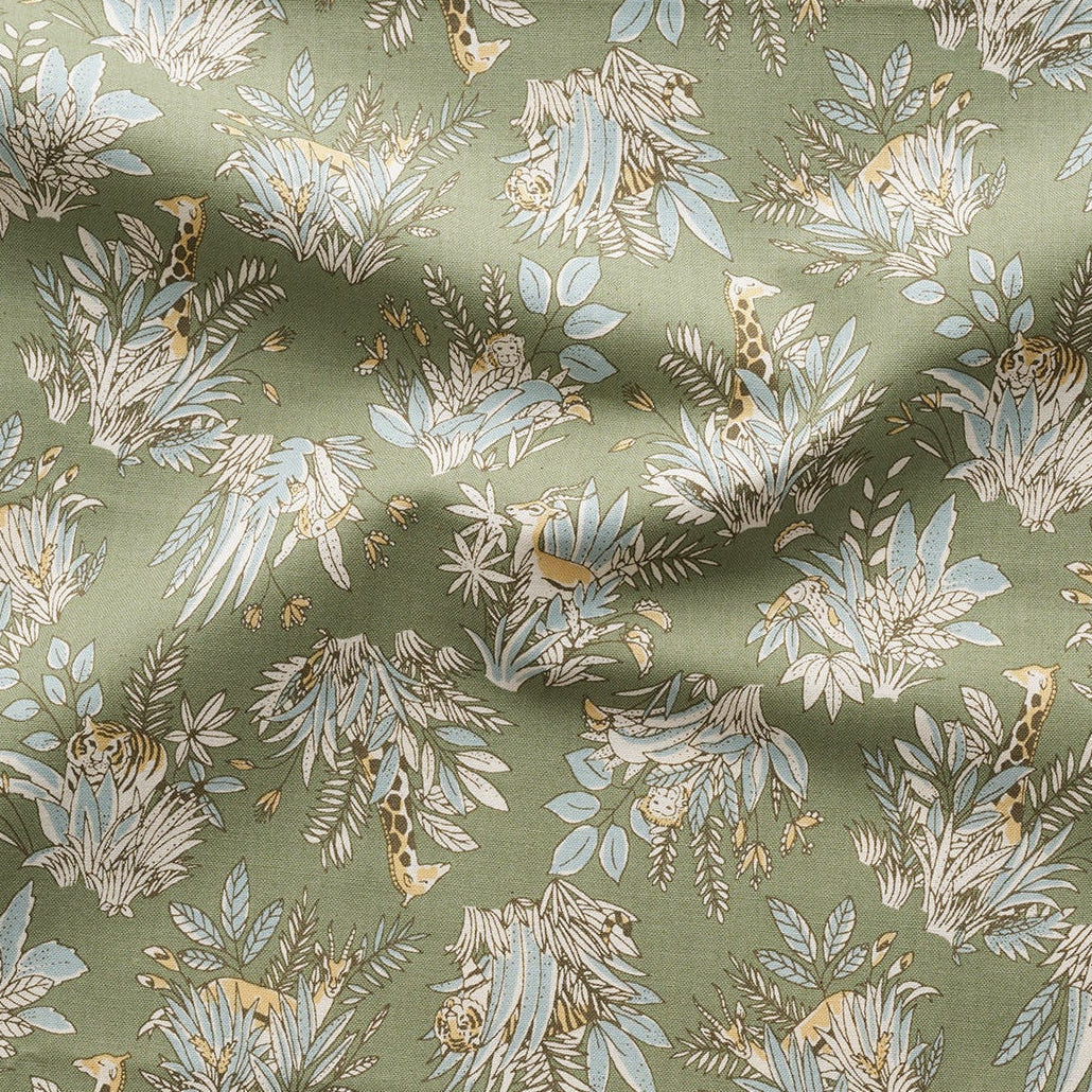 Savannah Animals Cotton Sheeting - Khaki YGA-91110-3