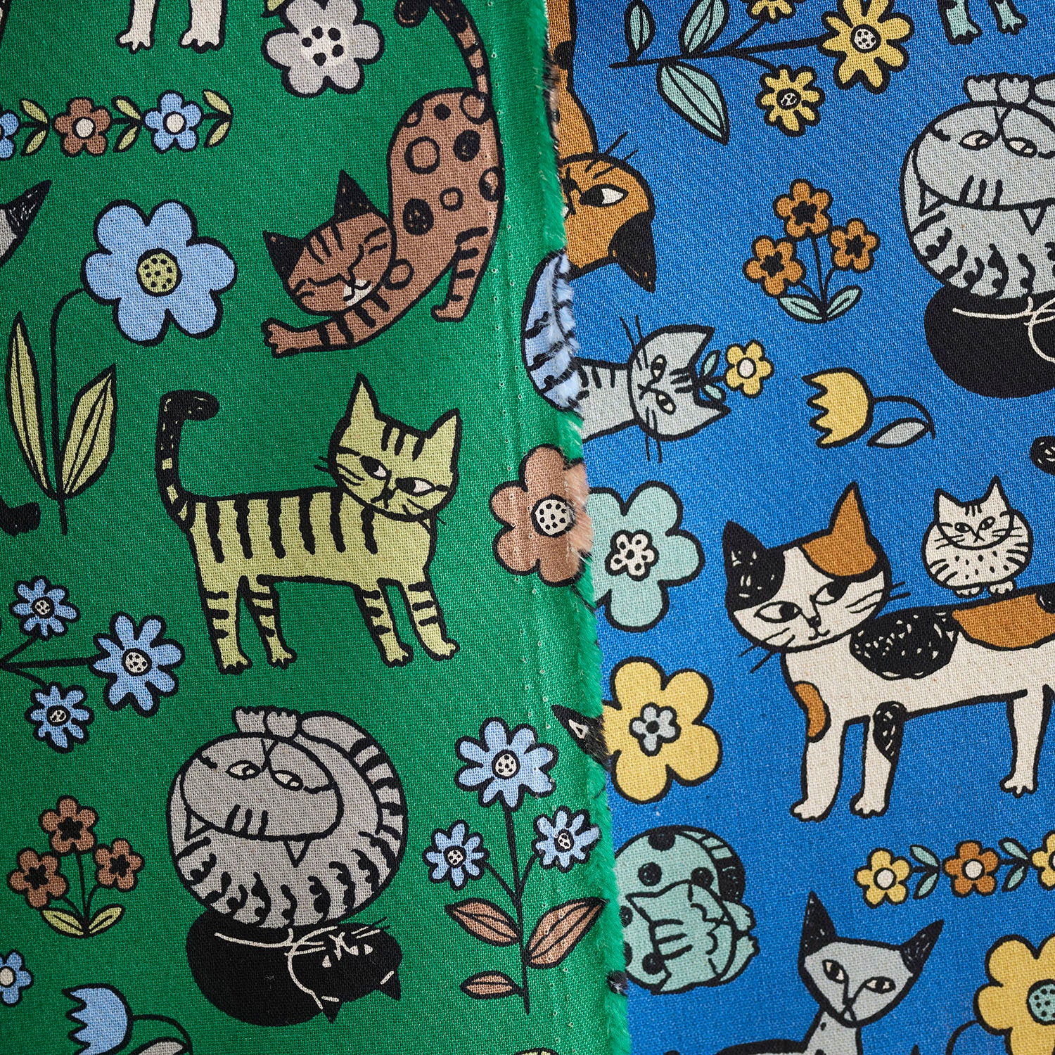 Scandinavian Style Cat Cotton Linen Canvas - White YGA-89070-1 - Image 5