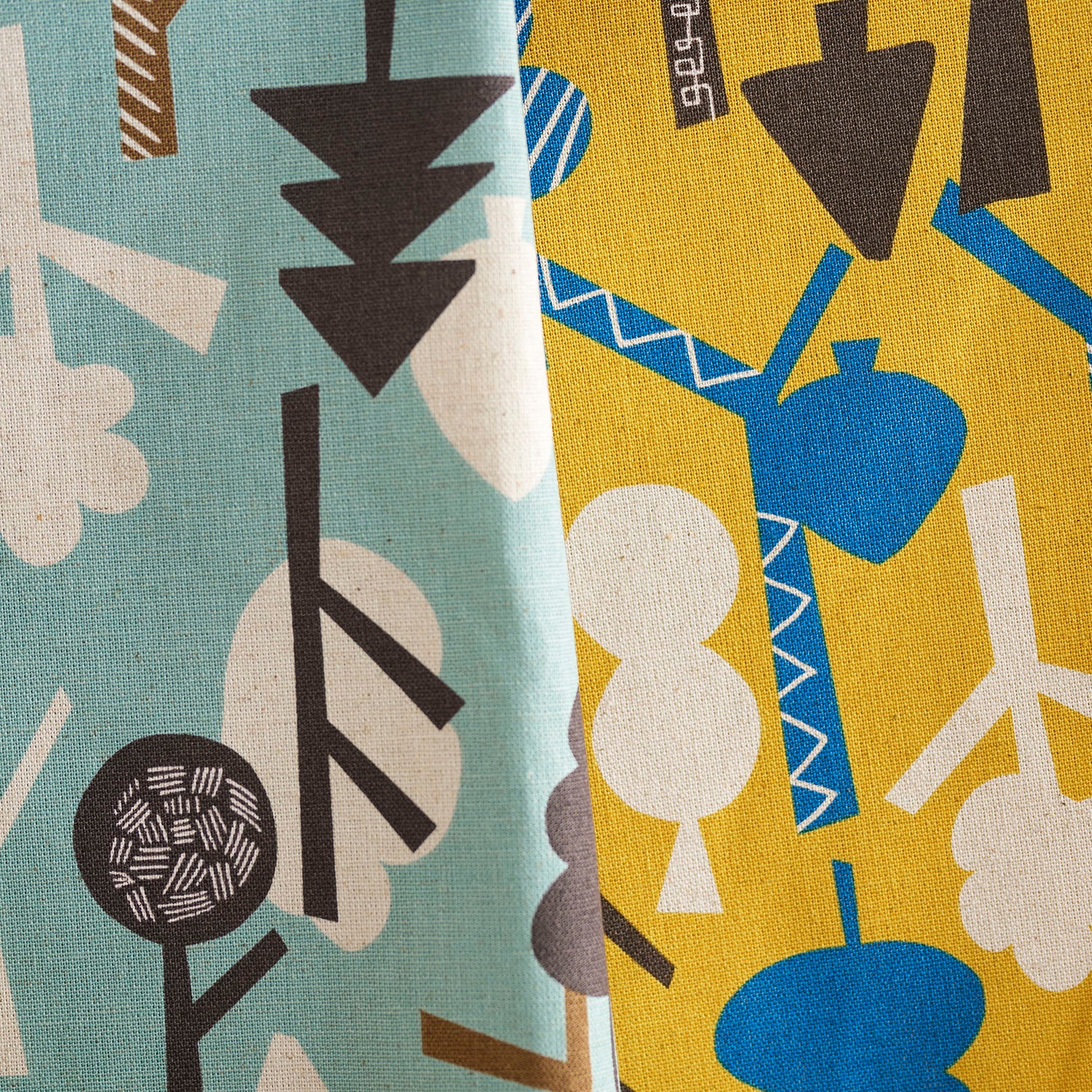 Scandinavian Style Forest Cotton Linen Canvas - White x Brown YGA-89070-2 - Image 4