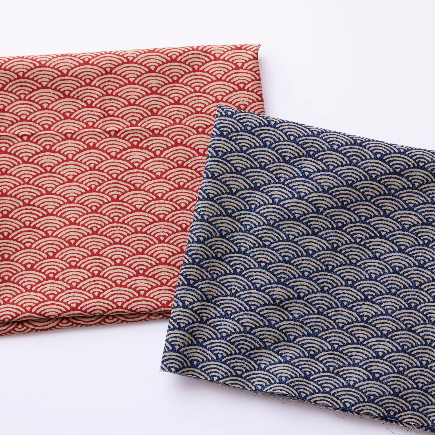 Seigaiha Wave Cotton Broadcloth - Red KW-3656-2 - Image 3