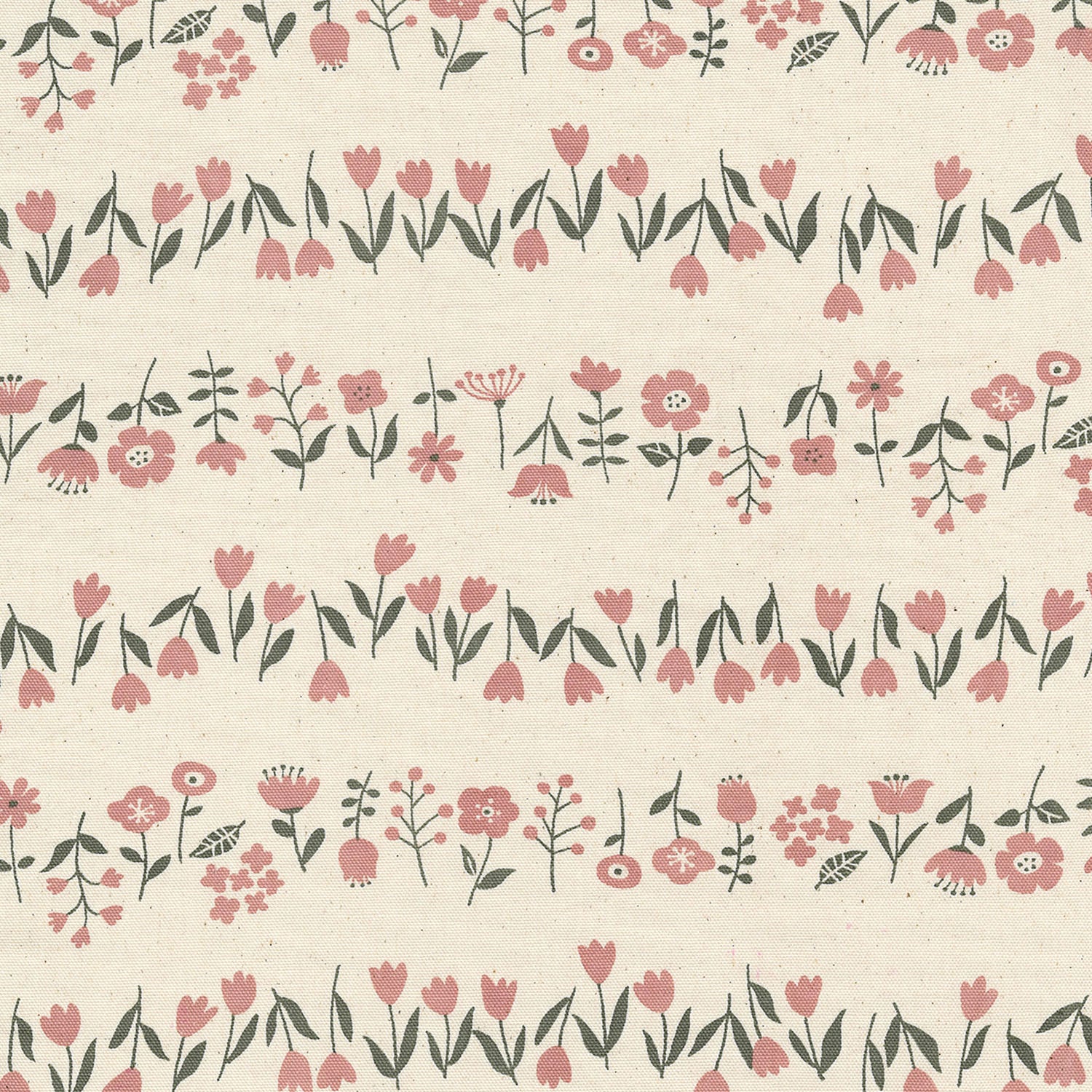 Simply Palette Flowers Cotton Oxford - White YPA-69020-1