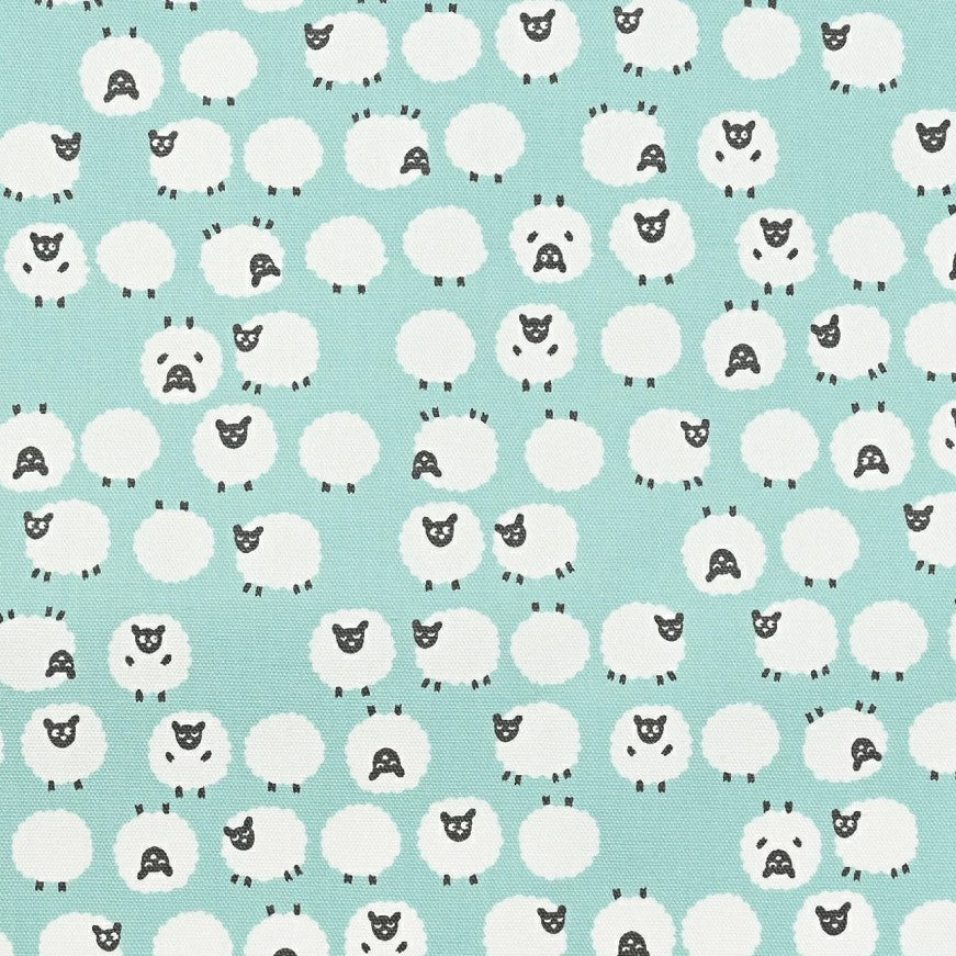 Simply Palette Sheep Prints Cotton Oxford - Light Green YPA-69010-2