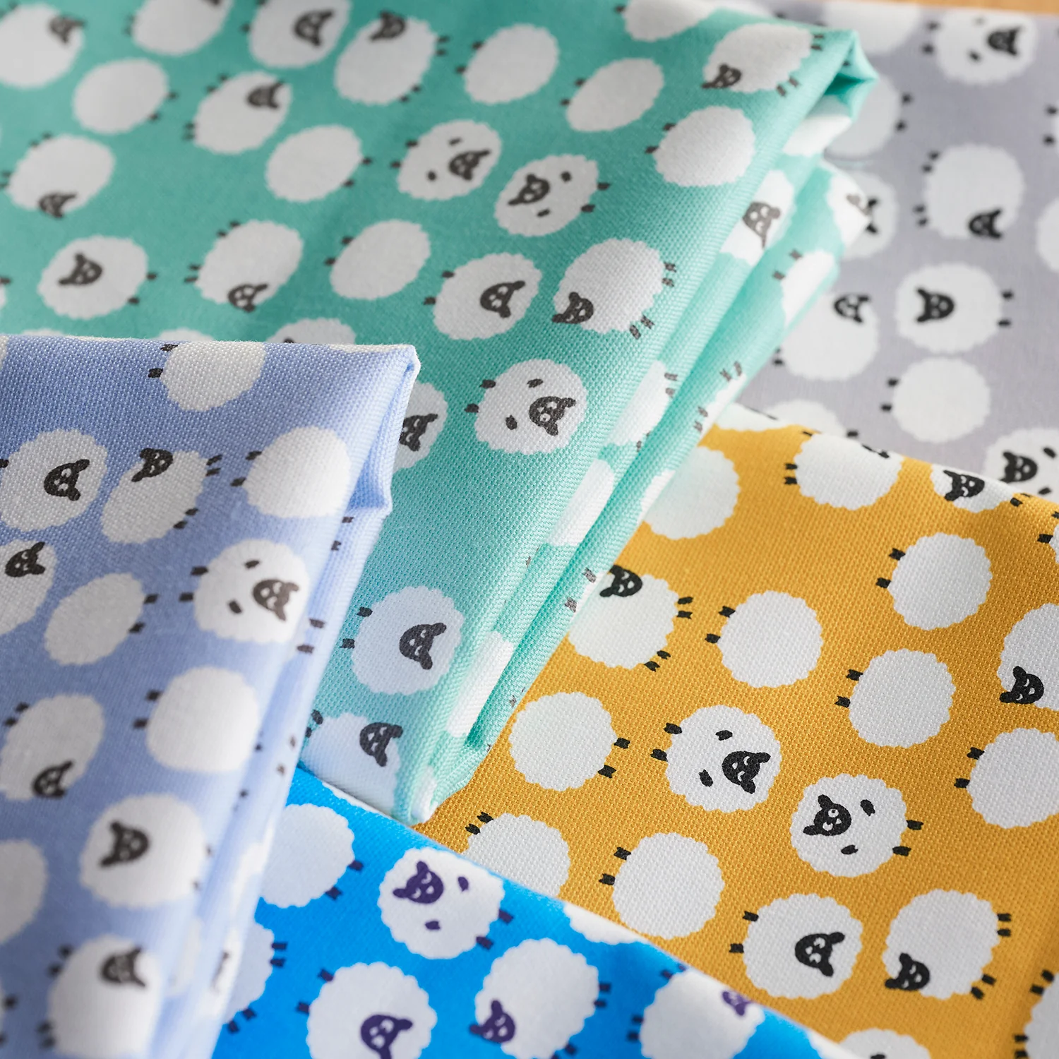 Simply Palette Sheep Prints Cotton Oxford - Light Grey YPA-69010-2 - Image 4