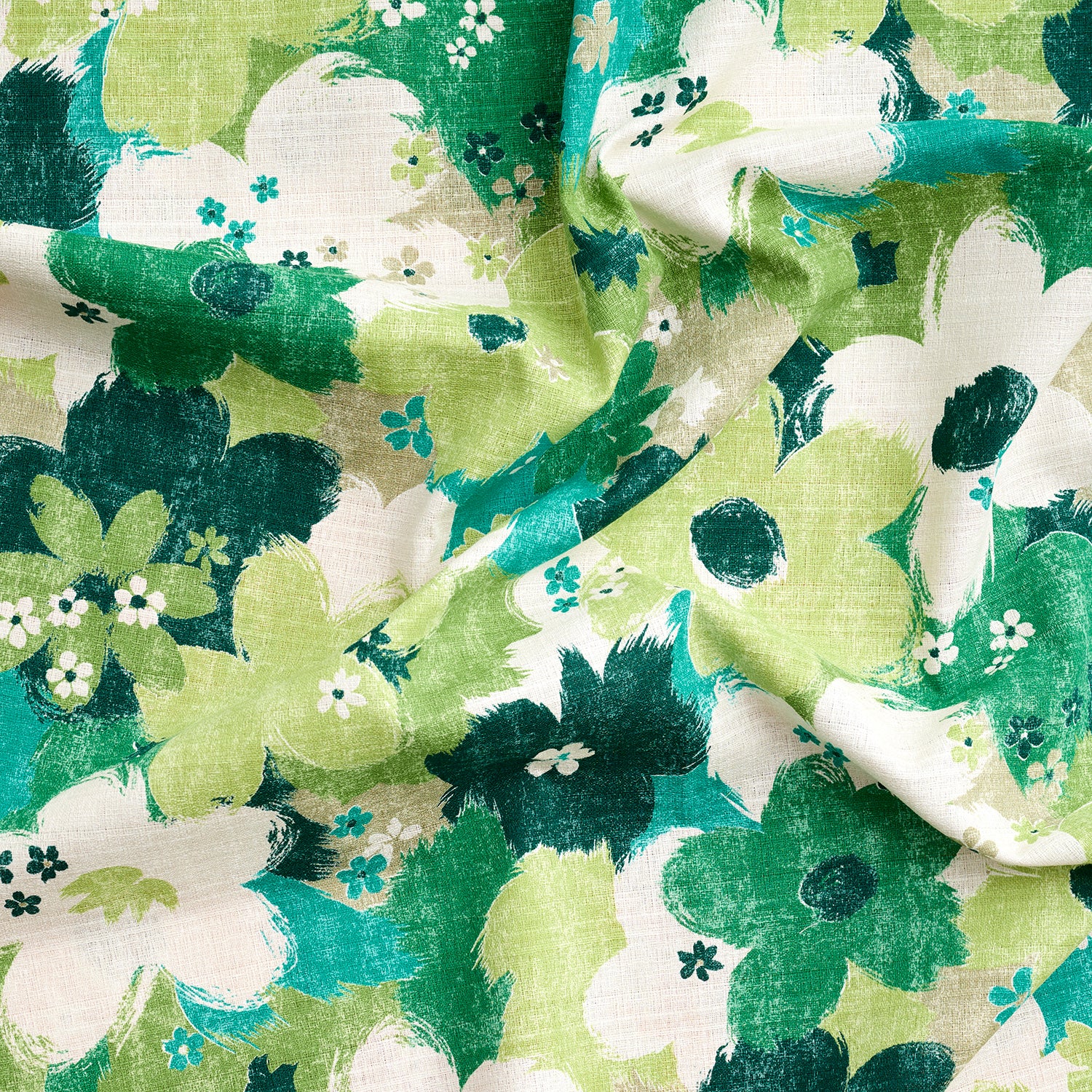 Sopo Retro Vintage Floral Cotton Vanillan Dobby - Green YGA-89060-2 - Image 2