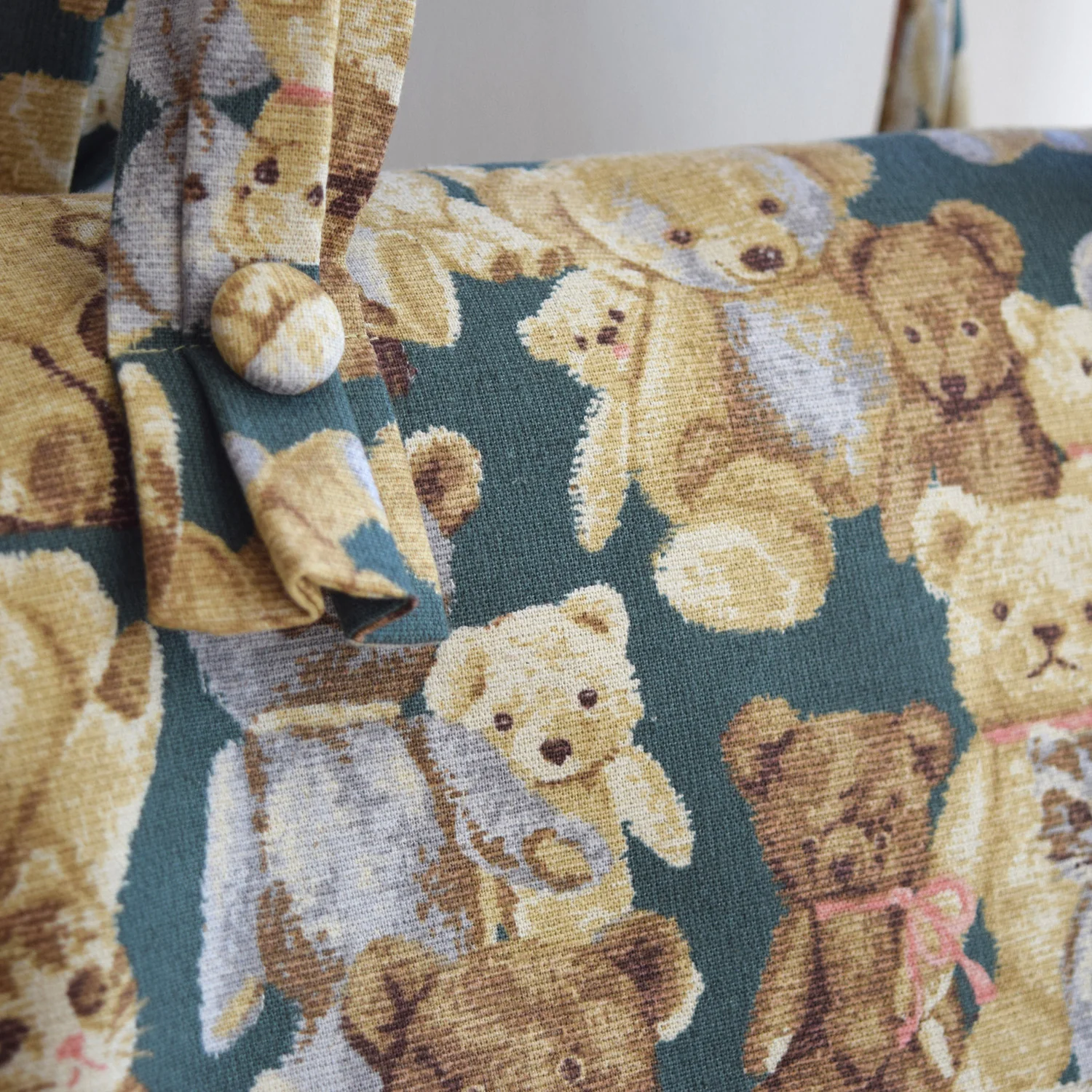 Teddy Bear Brushed Cotton Linen Canvas - Black YGA-86010-1 - Image 6