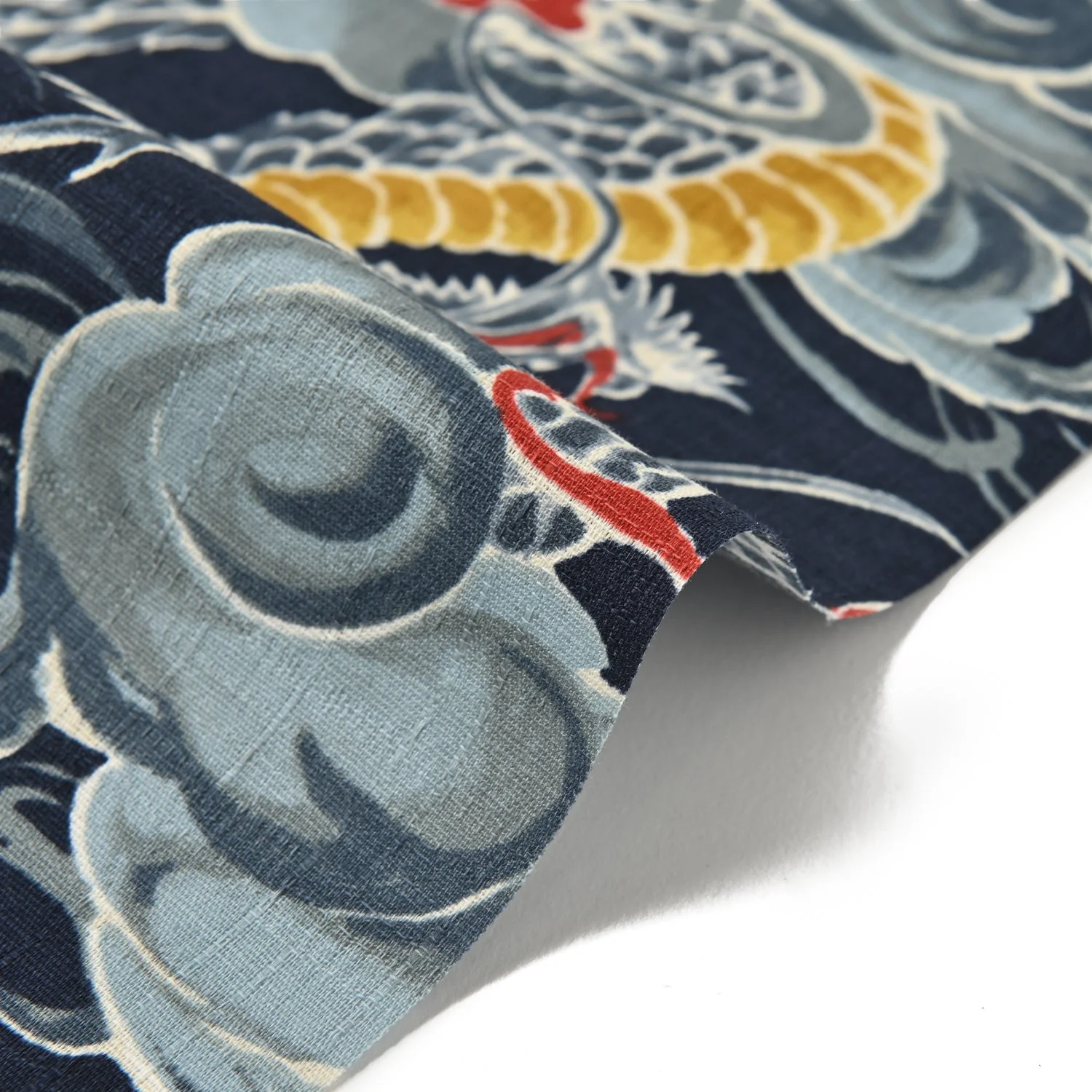 Todoroki Dragon Cotton Dobby - Navy YGA-49110-3 - Image 3